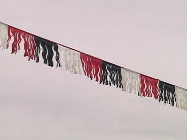 Streamers waving in the breeze.