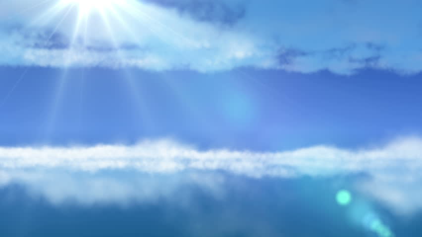  animated intro with airplane flying over clouds
