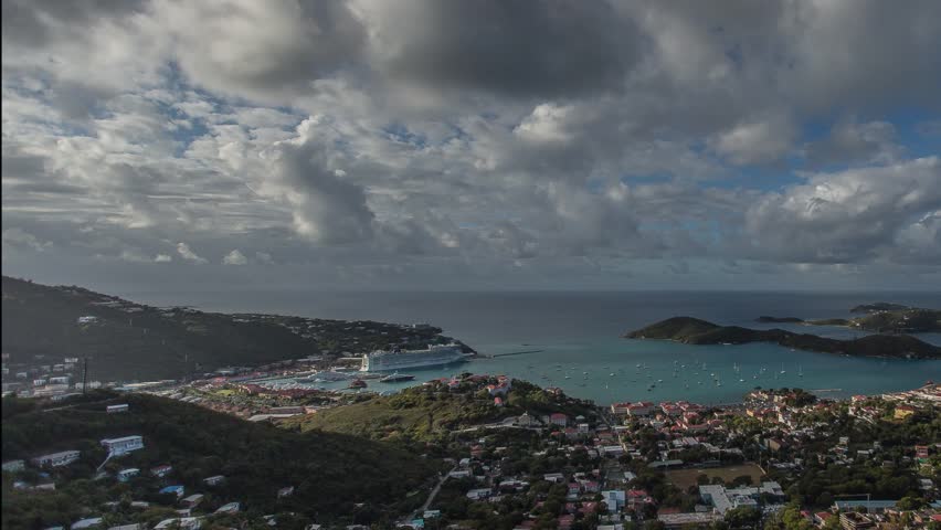 Overlooking Harbor in St Thomas, USVI