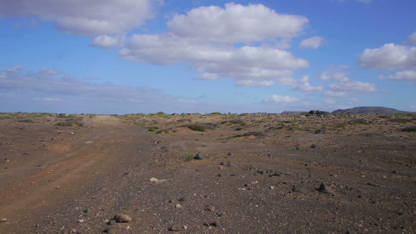 AERIAL: stone desert on Canary islands