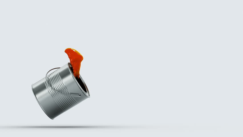 falling paint can, made in slow motion 3d animation with an alpha matte (the footage is brighter than preview)