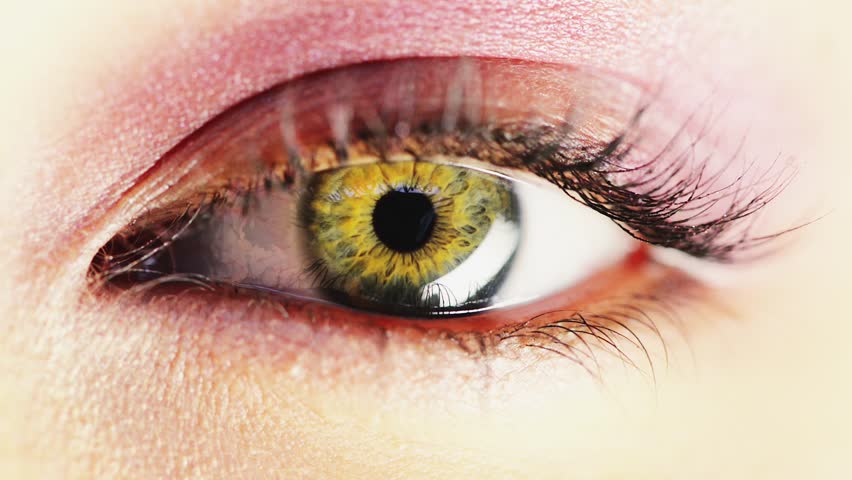Macro Close-up eye blinking