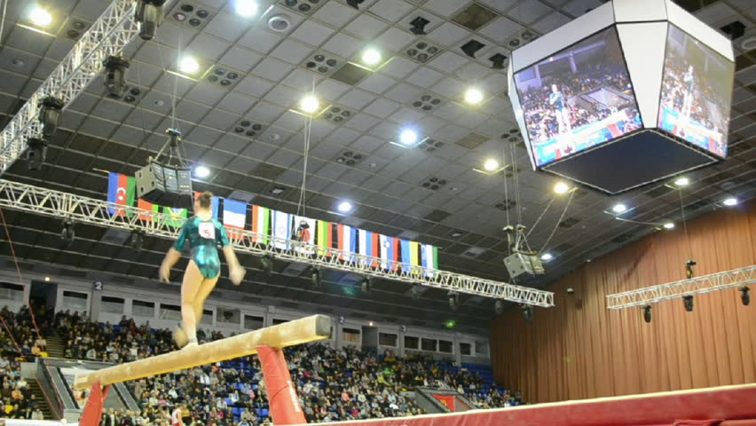 KIEV - MAR 31: Stella Zakharova Cup, International sport gymnastics competition on March 31, 2013 in Kiev, Ukraine. 14 countries take part in the tournament. 
