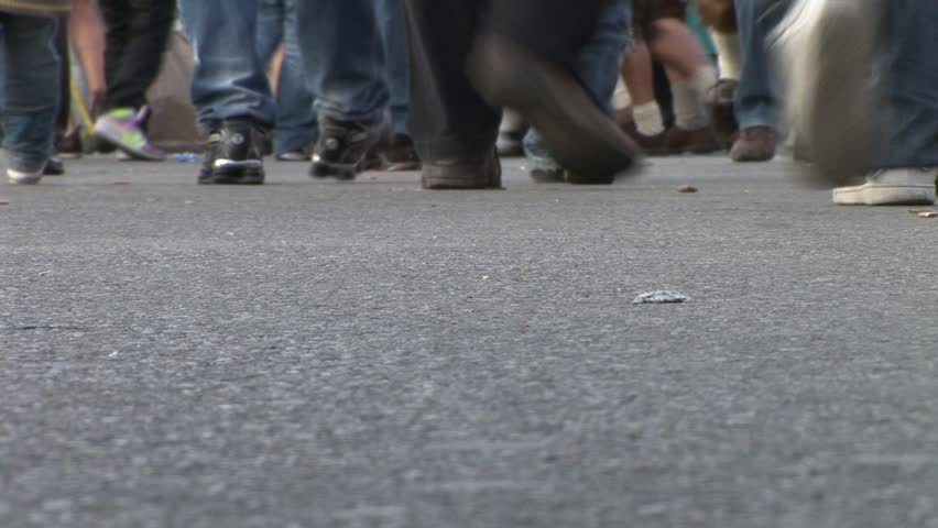 HD1080i Oktoberfest in Munich Germany. Feet walk. Close Up. Footage from 1 Oct 2009