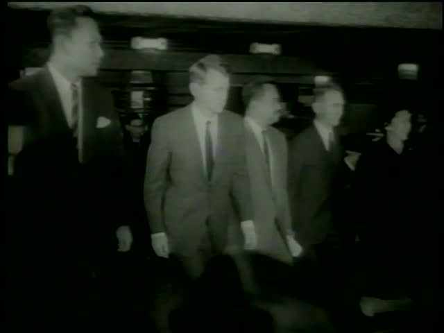 Attorney General Robert Kennedy arrives to Imperial Hotel to meet President of Indonesia Sukarno, Tokyo circa 1964-MGM PICTURES, UNIVERSAL-INTERNATIONAL NEWSREEL, USA, filmed in 1964