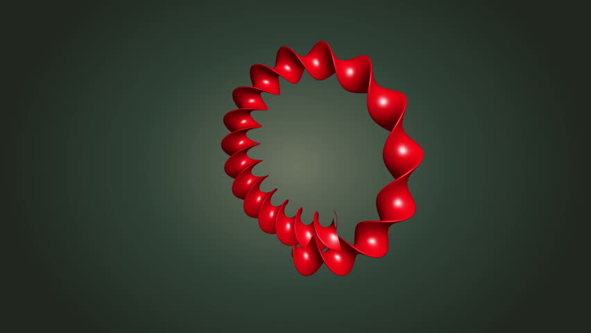 crazy red ribbon, looped