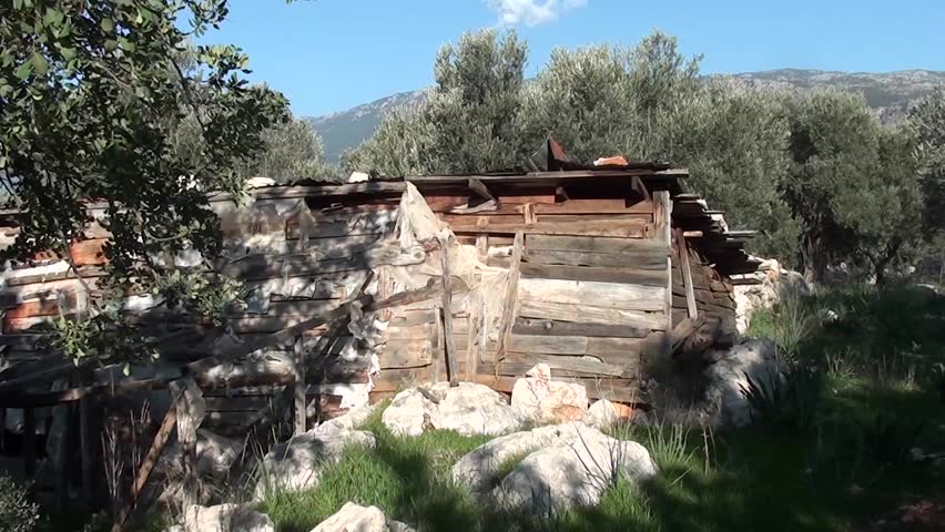 A deserted hut in forest on the Lycian way