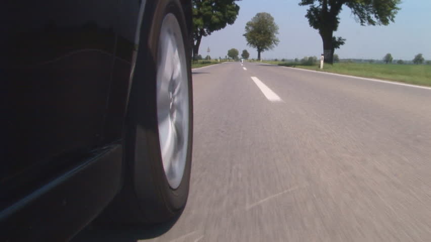 car driving along the guide line