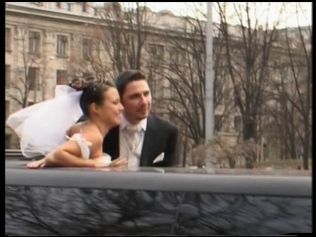 A couple on their wedding day