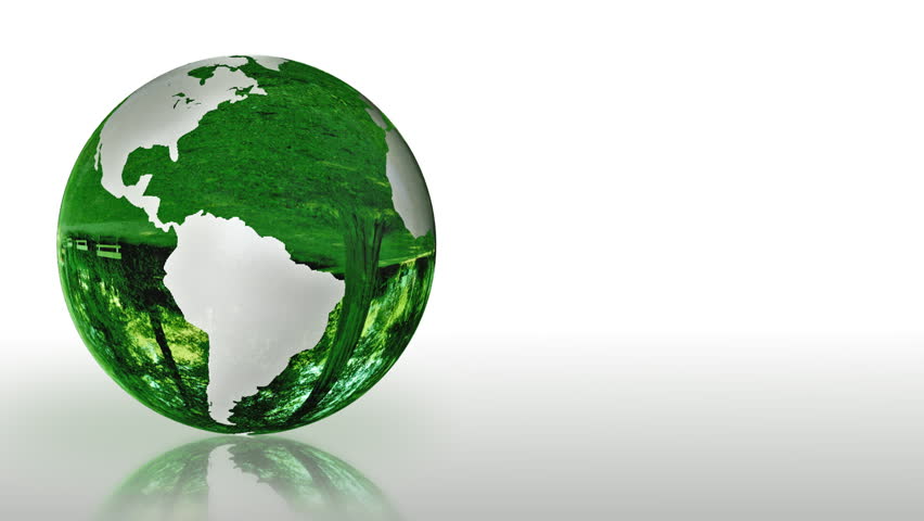 Earth Globe made of glass, environmental conservation, looping
