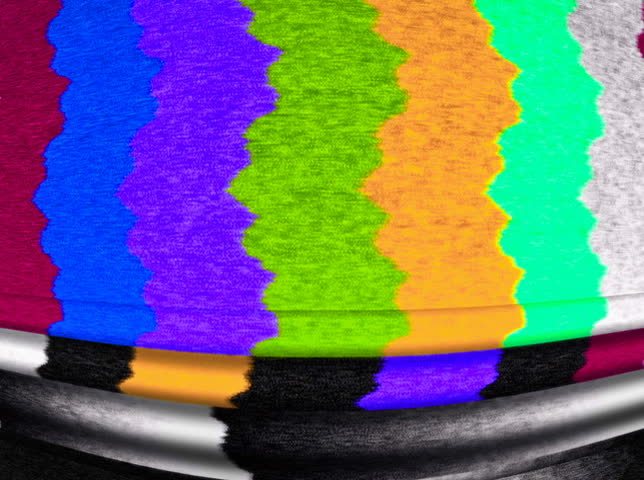 NTSC - Motion 831: TV color bars malfunction with TV noise (Loop).