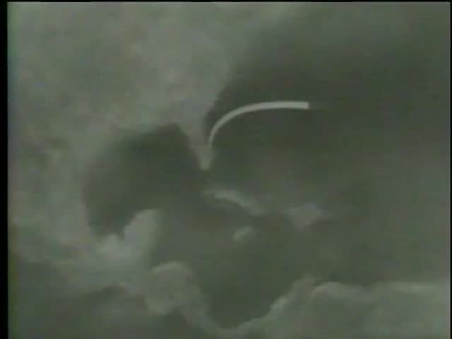 A path of an american spacecraft Ranger 6 path to the Moon from Cape Canaveral Air Force Station, Florida circa 1964-MGM PICTURES, UNIVERSAL-INTERNATIONAL NEWSREEL, USA, filmed in 1964