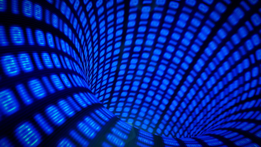 Seamlessly looping animation of a binary internet tunnel.