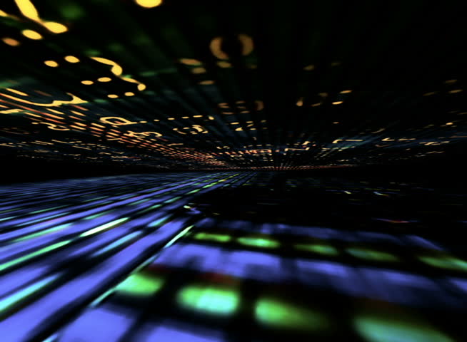 PAL - Motion 877: Streaming digital data forms flicker, shift and pulse (Loop).