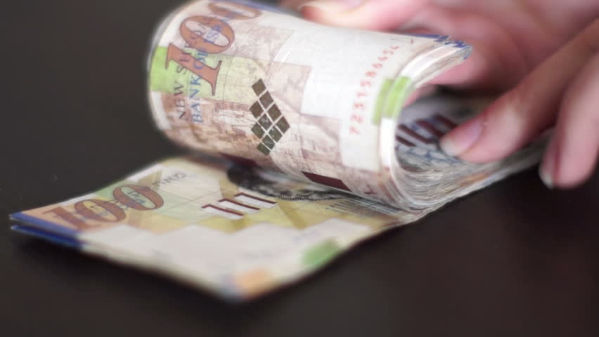 Pile of Israeli money