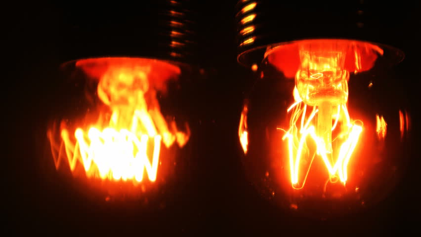 Light bulb flickering,blurred mirror reflection,looping