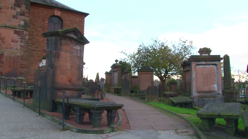 The church and clock tower of St Michael's in Dumfries, burial place of Scotland's favourite son, Robert Burns.