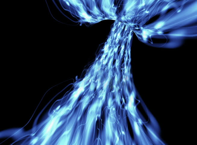 PAL - A vortex tunnel of streaming strands of light (Loop).