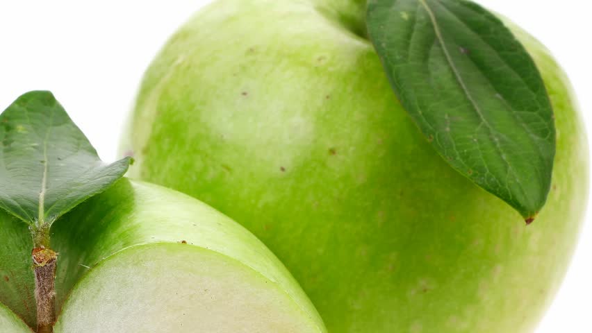 green fresh ripe apple with half 1920x1080 intro motion slow hidef hd