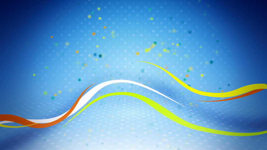 colorful curvy strokes on blue loop