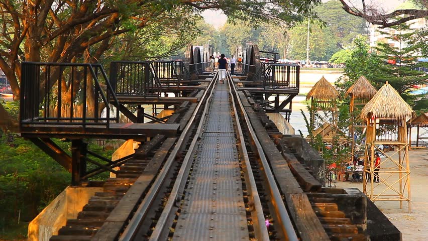 Railway Bridge over the River Kwai. Kanchanaburi, Thailand