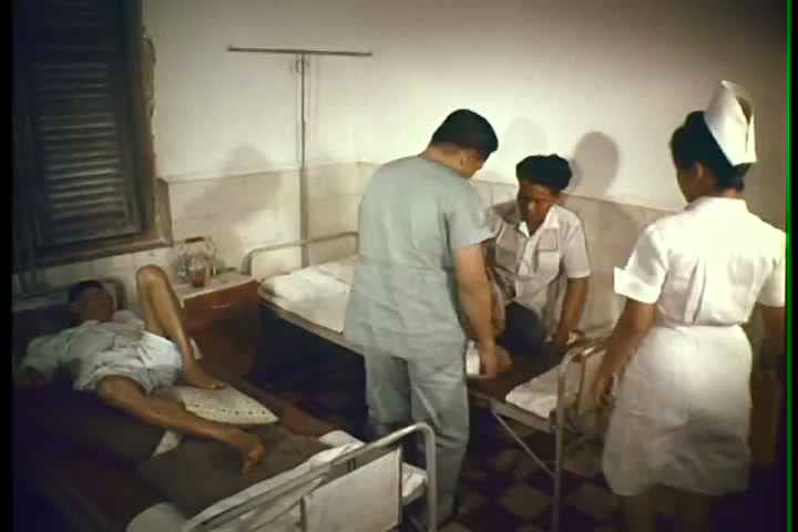 1960s - A montage of victims of the Vietnam War in the hospital.