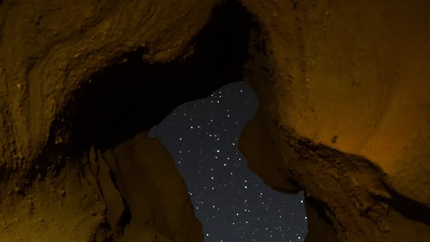 Astrophotography Time Lapse Keyhole Cave Tilt Down