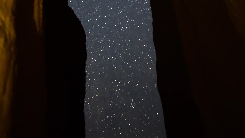Astrophotography Time Lapse Keyhole Cave Tilt Up