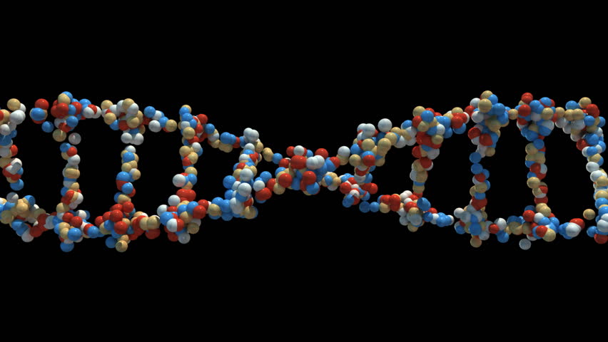 DNA strand close-up with matte