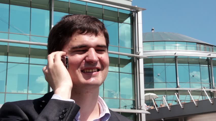 Businessman with mobile phone