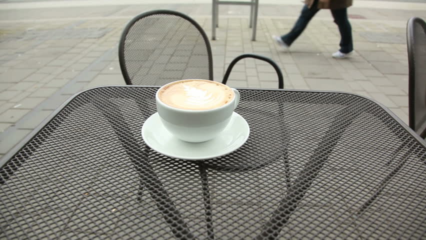 Cappuccino at a ourdoor cafe