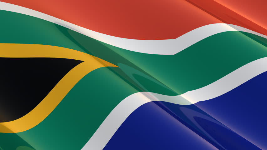 Seamless flag of South Africa waving in the wind
