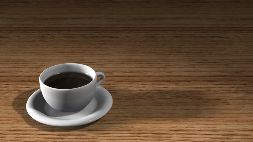 A cup of steaming hot coffee
