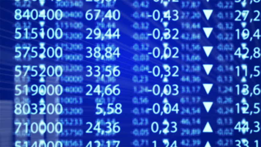 electronic stock numbers graphs going down