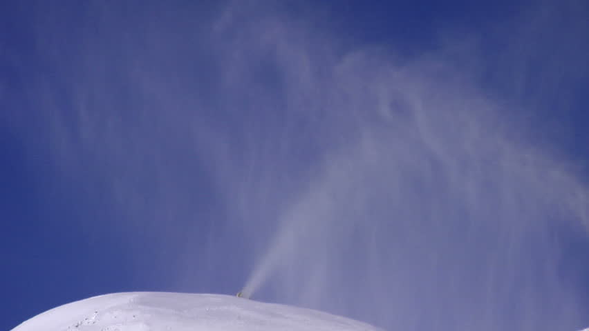 machines making artificial snow