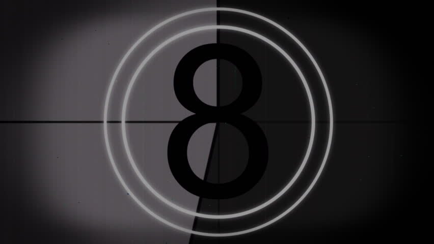 Realistic academy leader countdown.