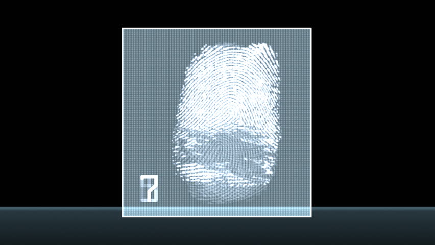 Fingerprint test - digital animation