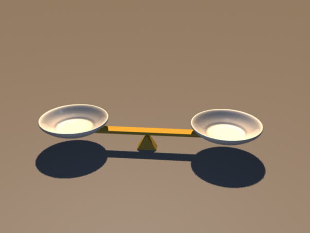 3d animation with globe and money balance on seesaw