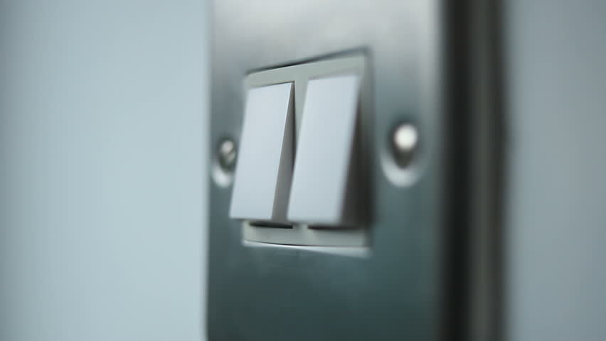 A sequence of switches being switched on. 
