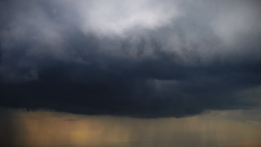 Time lapse of thundercloud with lightnings