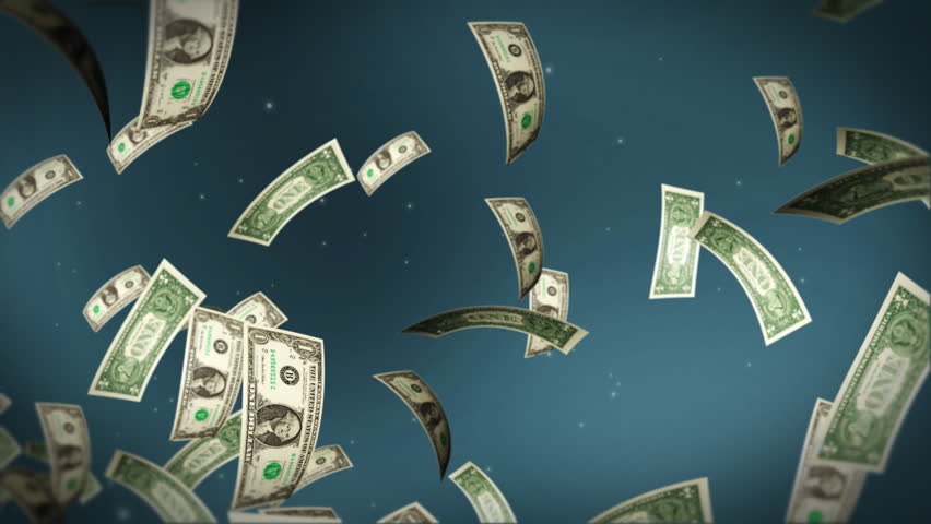USD bill flying