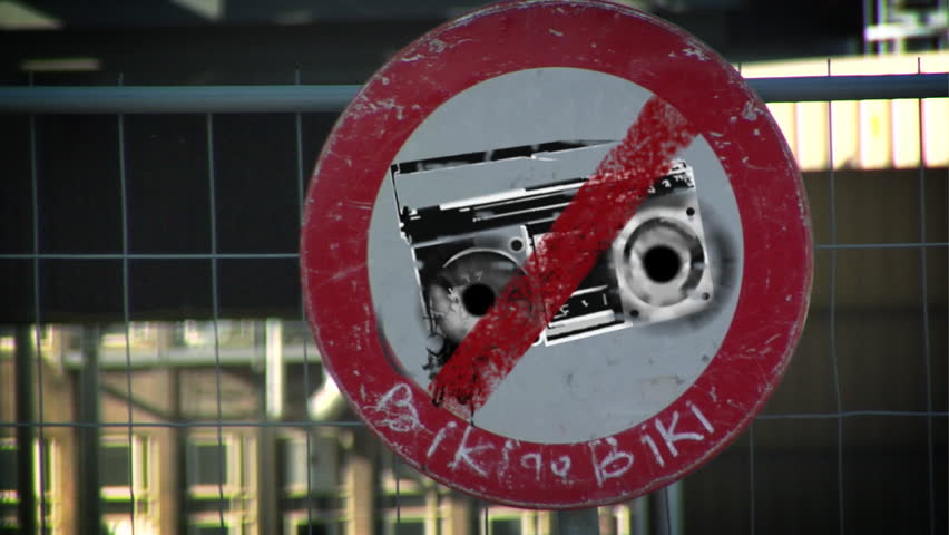 Music Prohibited Sign
