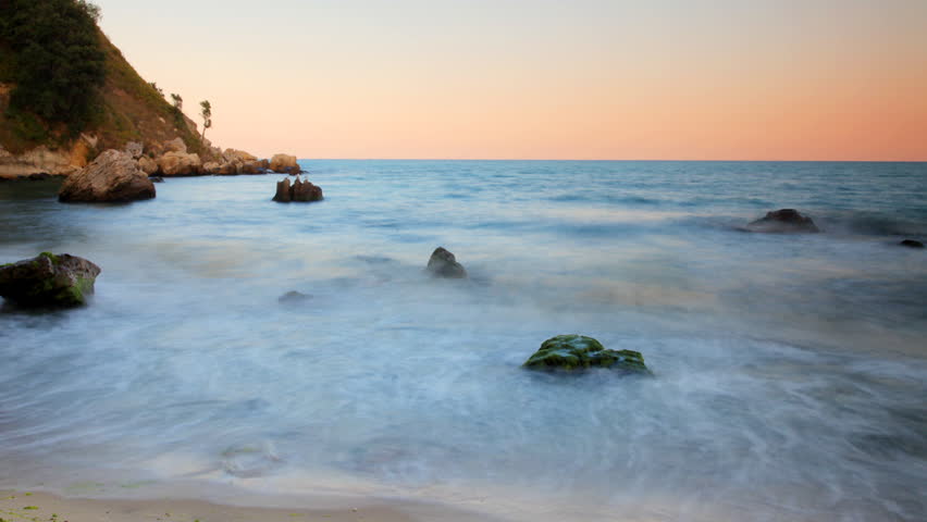 beautiful tranquil shot at sunset, karadere beach, bulgaria, 