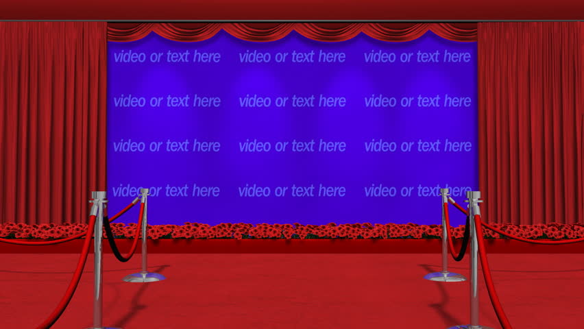 Red carpet zoom to backdrop......  alpha matte, or chroma key. Camera zoom is linear for easy tracking to fill. 30 Frames video so you can stop and start at any frame with clean stills.  