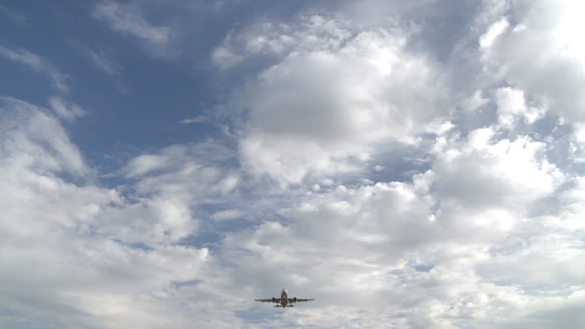 Passenger jetliner landing in airport