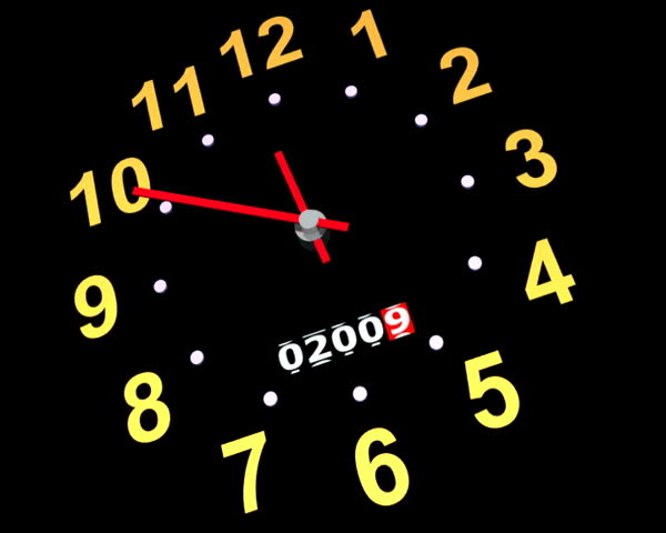 Coming new year on a hybrid of watch and an automobile speedmeter