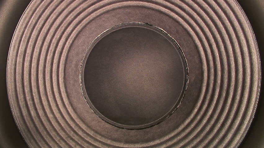 Subwoofer speaker extreme closeup. HD 1080