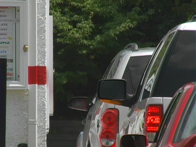 ice cream drive-through with cars waiting