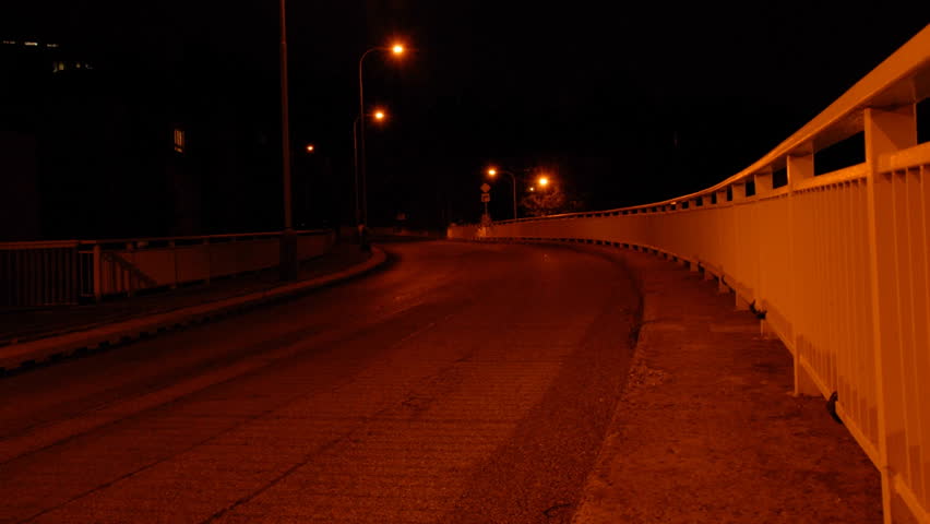 time lapse street at night