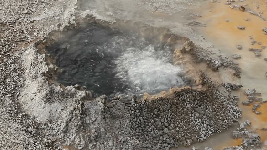Boiling Water in Old Faithful Geyser Basin